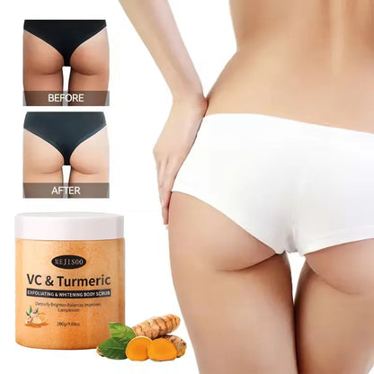 🛀Deeply Nourishing Turmeric Body Scrub Softening Keratin Exfoliating Dead Skin with Cream Balm Salt Liquid Cream Balm Salt Liquid-923