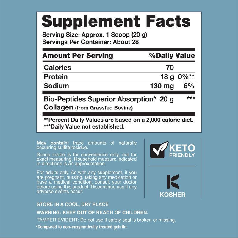 ✨Collagen Bio-Peptides Powder 20oz 🎁Grassfed Protein Supplement - Advanced with 18 Essential Amino Acids-ABB8