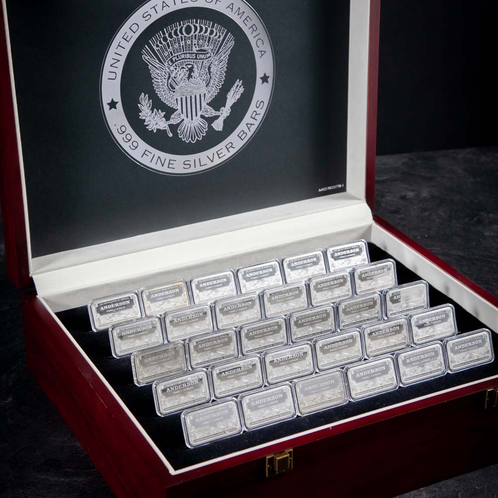 🔥🪙【Last 8 Sets!!!】🔥Personalized Surname Silver Bars🔥10 oz Silver Bar-XA