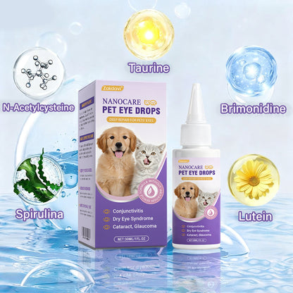 NanoCare Pet Eye Drops-Relieves Conjunctivitis, Dry Eyes, Cataracts, and Keratitis🐶-GD