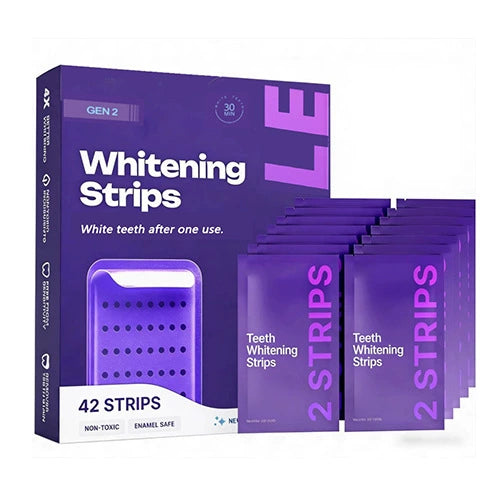 🏆Flash Sale-Purple Whitening Strips🦷Non Sensitive Teeth Whitening , Peroxide-Free-ABB8