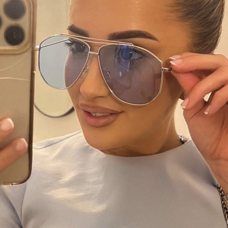 🌟🌈 Vintage Fashionable All-match Tinted Lens Aviator Sunglasses for Everyday Use🔥-TJY