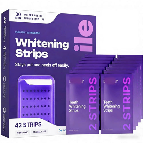 🏆Flash Sale-Purple Whitening Strips🦷Non Sensitive Teeth Whitening , Peroxide-Free-ABB8