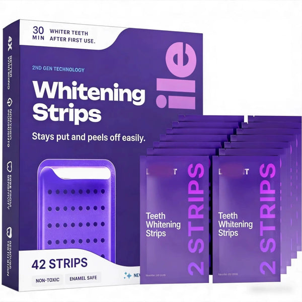🏆Flash Sale-Purple Whitening Strips🦷Non Sensitive Teeth Whitening , Peroxide-Free-ABB8