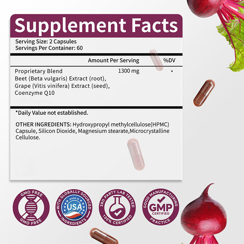 🏆 Elección de 80% de Hombres Fuertes ⏰ Cápsulas Veganas de Remolacha con Liberación Rápida – Potenciador Natural de Tamaño y Resistencia para Hombres-ABB8-xy