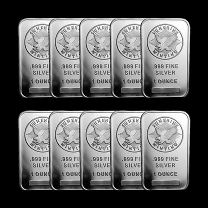 🔥🪙【Last 8 Sets!!!】🔥250th Anniversary America New Year Special🔥10 oz Silver Bar (1985/Vintage/Struck)-XA