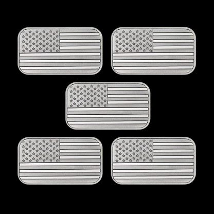 1 Ounce (1 oz) Silvertowne Mint .999 Silver American Flag Bar-ABB8