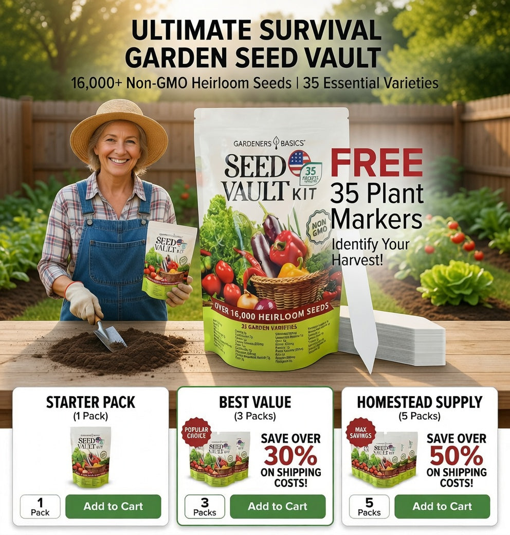 ✨2026 Spring special offer 70% off-Ultimate Survival Seed Vault (15000 Seeds) | 35 Variety Pack🌿|3-5 Year Shelf Life-GD