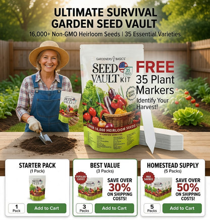 ✨2026 Spring special offer 70% off-Ultimate Survival Seed Vault (15000 Seeds) | 35 Variety Pack🌿|3-5 Year Shelf Life-GD