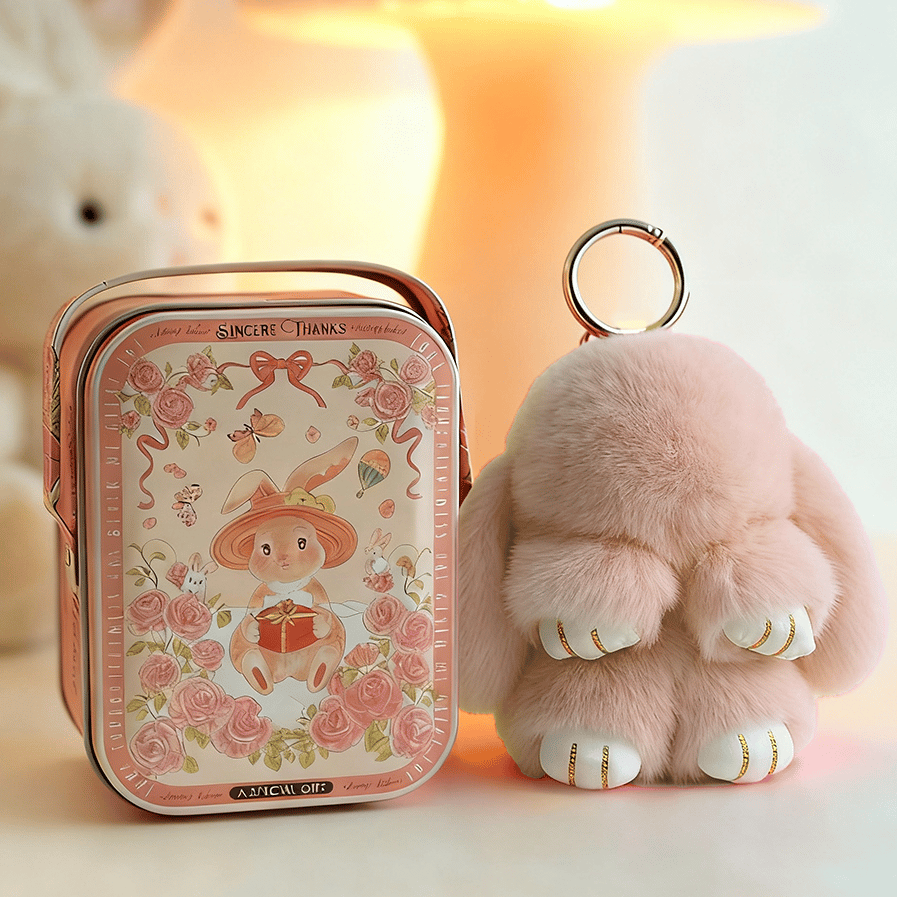 🐰Easter Early Bird Special 40% OFF🌸Handcrafted Soft Bunny Charm: Adorable Plush Rabbit Toy Keychain-923