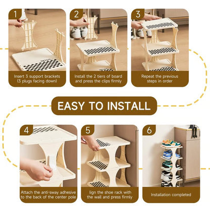 🥿3/4/5-layer vertical detachable shoe storage rack 1 modern shoe rack shoe cabinet gift storage rack home storage rack home storage supplies-W18