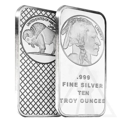 🦬Last Day Flash Sale!🔥Buffalo Silver Bar🏦 | Silvertowne Mint 999 Silver Bar-ABB8