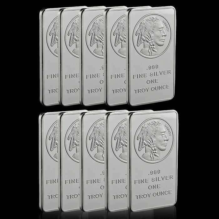🔥Last Day Promotion 60% OFF🔥Buffalo Silver Bar | Silvertowne Mint 999 Silver Bar-ABB8