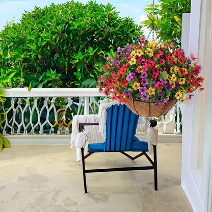 Last Day Promotion! 🔥 Simulated Hanging Flower Basket🌸 No Watering, No Wilting💧—Just a Picture Perfect Home Every Single Day-923