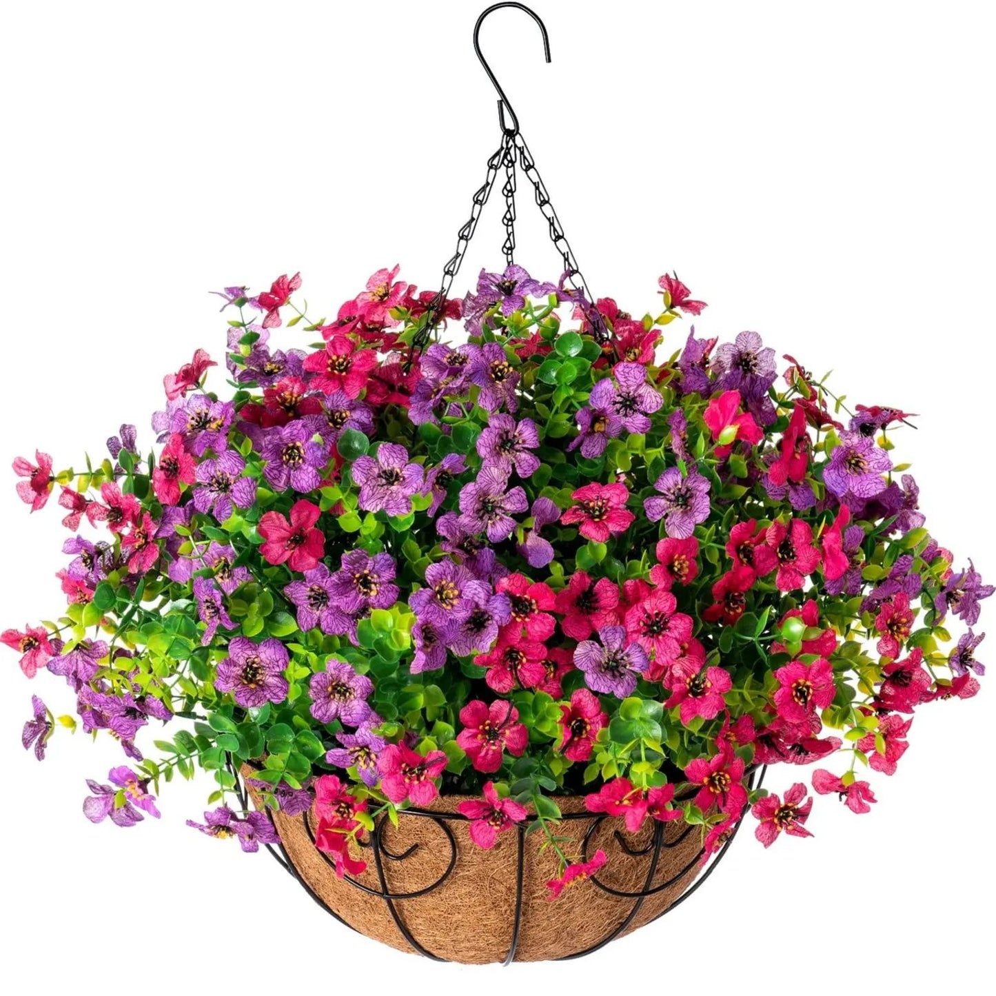 Last Day Promotion! 🔥 Simulated Hanging Flower Basket🌸 No Watering, No Wilting💧—Just a Picture Perfect Home Every Single Day-923
