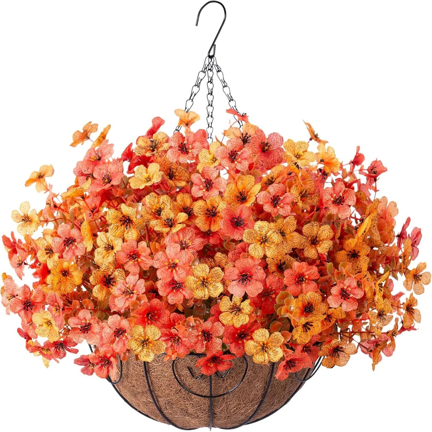 Last Day Promotion! 🔥 Simulated Hanging Flower Basket🌸 No Watering, No Wilting💧—Just a Picture Perfect Home Every Single Day-923