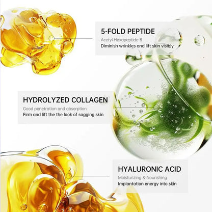 🔥Buy 1 Get 1 Free🎁Collagen Fullerene Tightening Neck Cream-Reduces Wrinkles and Double Chin,Five Rollers for All Around Massage-ABB8