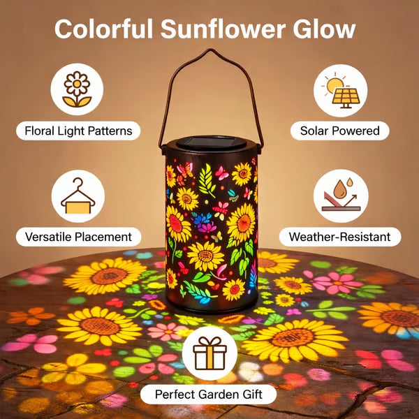 🔥HOT SALE 49% OFF-🌞Colorful Sunflower Glow Solar Garden Lantern-923