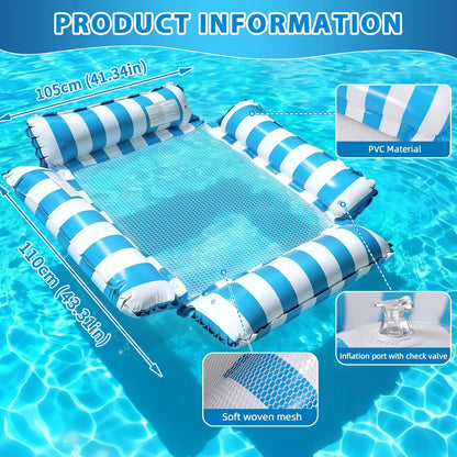 🎁BUY 1 GET 1 FREE🎉4-in-1 Inflatable Pool Hammock – Float, Lounge & Relax Anywhere-ABB8