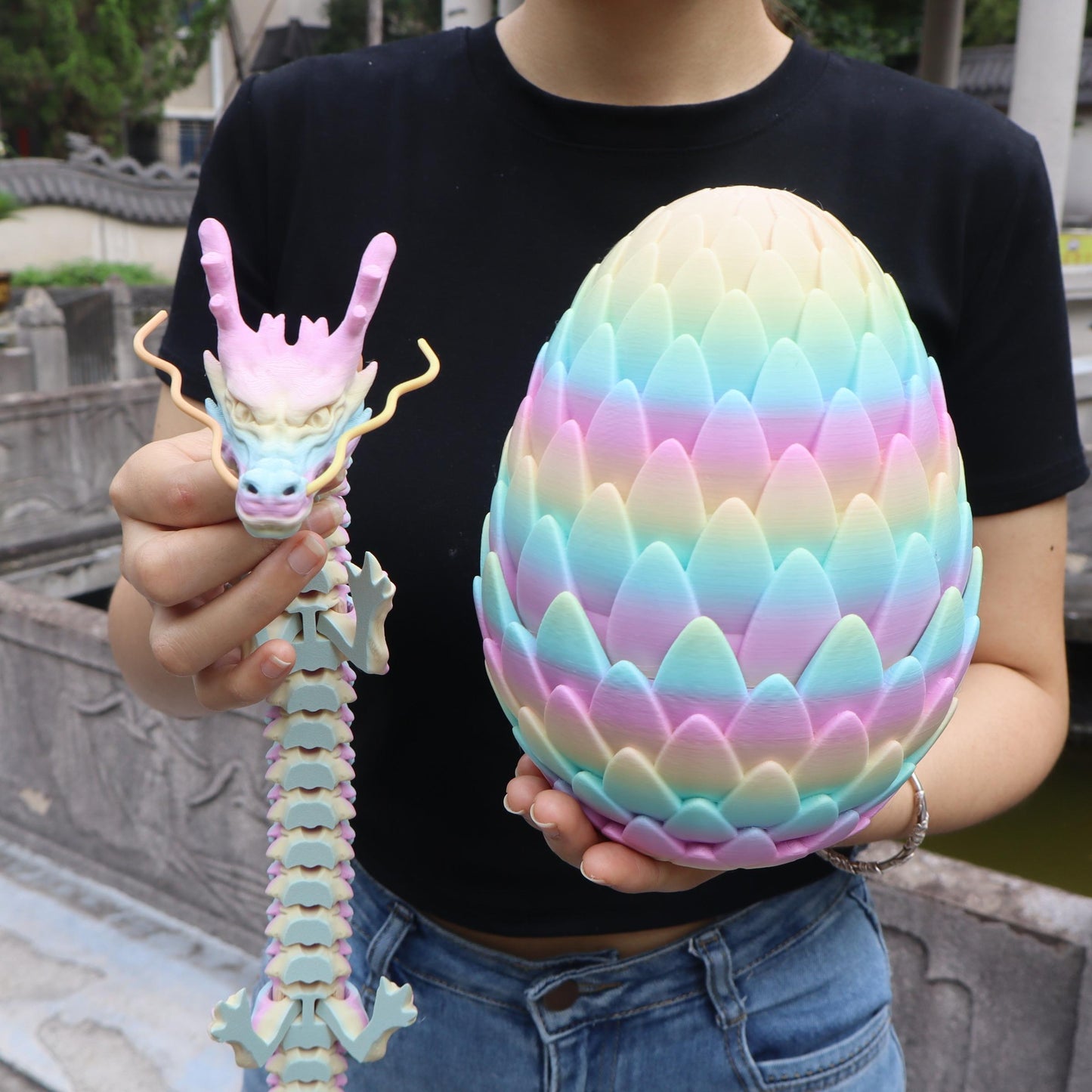 🏆Articulated 3D Dragon Toys with 3D Dragon Eggs🐉-Mythical Pieces Dragon🔥-ABB8