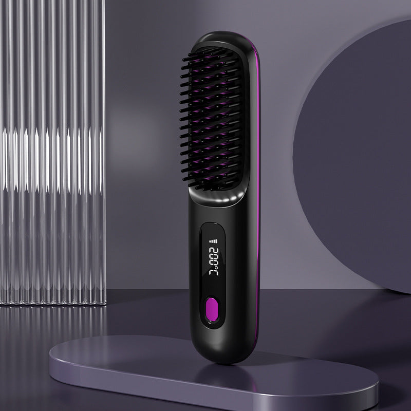 Wireless Ceramic Heating Hair Straightening Comb-H1