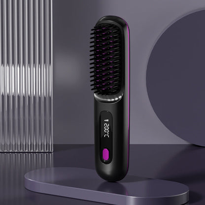 Wireless Ceramic Heating Hair Straightening Comb-H1