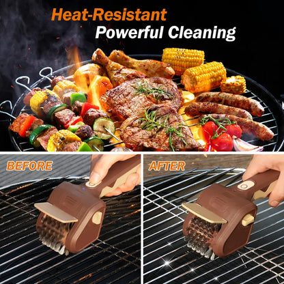 🔥Last Day 60% OFF🌟Electric BBQ Grill Brush✨Cordless Rechargeable⚡Premium Stainless Steel Bristles👑Barbecue Utensils Removes Rust & Grill Grease-TJY