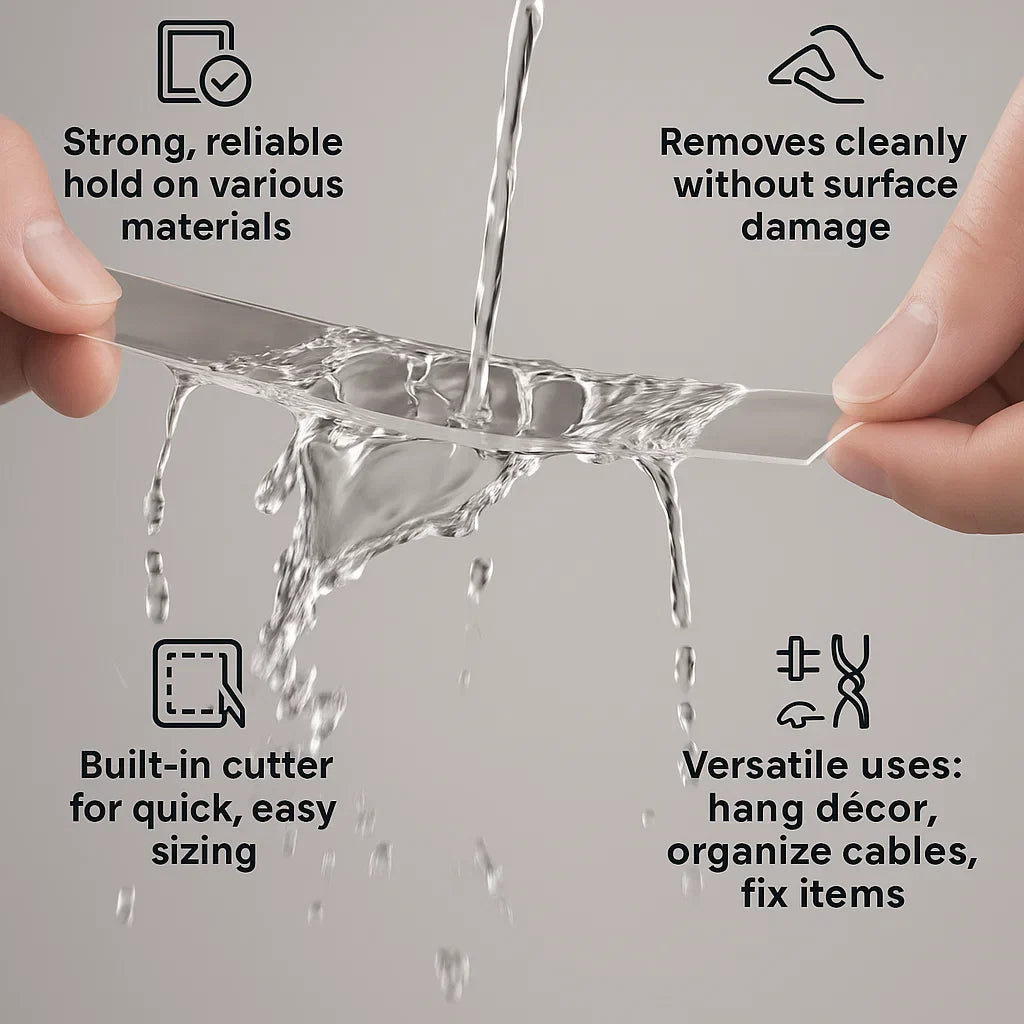 5m Double-Sided Nano Tape – Drill-Free, Strong & Reusable Mounting - A926