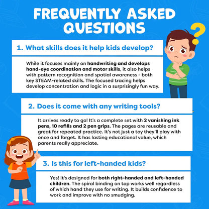 NileSands Reusable Grooved Handwriting Workbook for Kids-W18