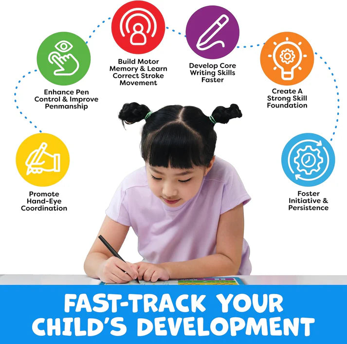 NileSands Reusable Grooved Handwriting Workbook for Kids-W18