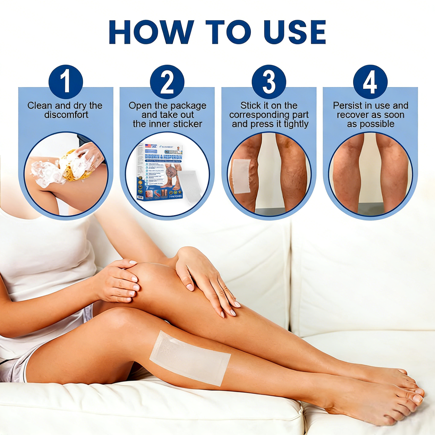 Vervebead™Vein ContourMicroneedle Patch with AdvancedDiosmin & Hesperidin Delivery 🌿 7-Day Visible Results for VaricoseVeins-923