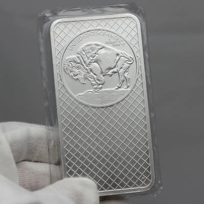 🔥Last Day Flash Sale!!️🪙Morgan Head Buffalo Silver Bar | Highland Mint 999 Silver Bar-XA