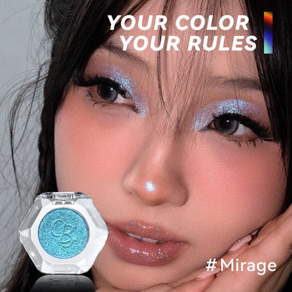 🔥Save Up To 56% Today🔥single multi-chrome eyeshadows, sparkly shimmer glitter eyeshadow, iridescent shimmer, talc free, holographic ,color-shifting, metallic iridescent shimmer shadow duochrome-TJY