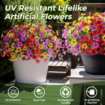 🌸6-Color Artificial Flower🌸-Resistant Colorful Fake Flower（365 Days of Spring） 🌿-923