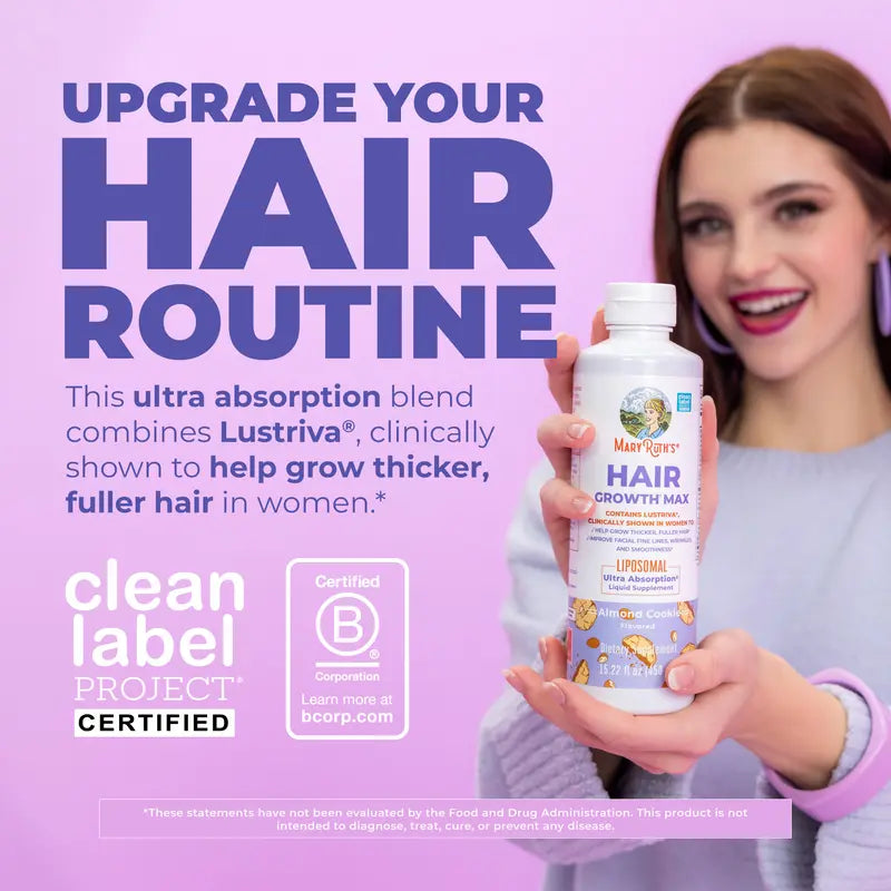 🔥Save Up To 56% Today🔥MaryRuth's Hair Growth Max Liposomal - Lustriva - Thicker Hair - Improve Wrinkles & Fine Lines-TJY