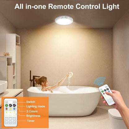 2026 New Rechargeable Motion Sensor Ceiling Light with Remote - Magnetic Wireless Ceiling Light Battery Powered for Closet Shower Stairs Shed Hallway Porch Patio ect-GD