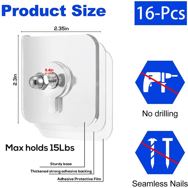 ⚡BUY 16 Get 16 Free 32-Piece No-Drill Screw Stickers-ZZQ