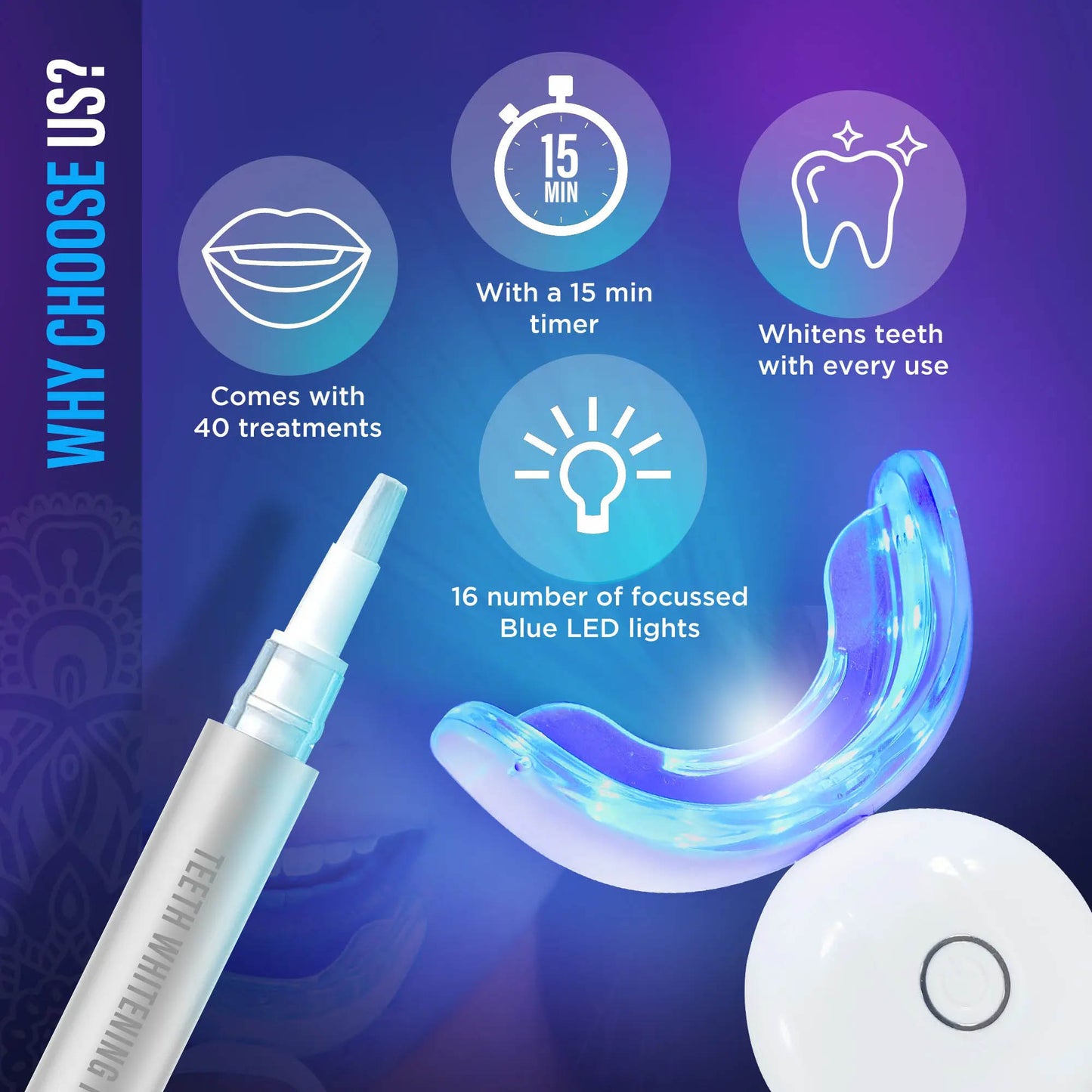 🏆Flash Sale⚡Professional Whitening Wireless Kit🦷-Get up to 12 shades whiter teeth-ABB8