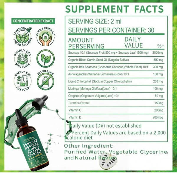 🔥First 100:2nd Item 60%Off🔥Soursop Natural Drops -w18