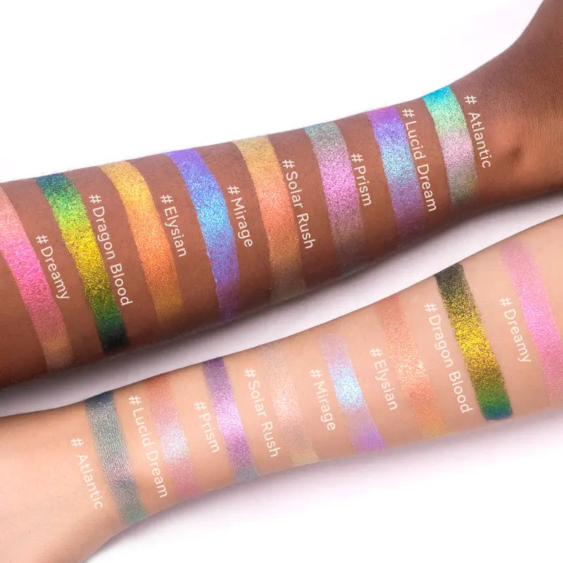 🔥Save Up To 56% Today🔥single multi-chrome eyeshadows, sparkly shimmer glitter eyeshadow, iridescent shimmer, talc free, holographic ,color-shifting, metallic iridescent shimmer shadow duochrome-TJY