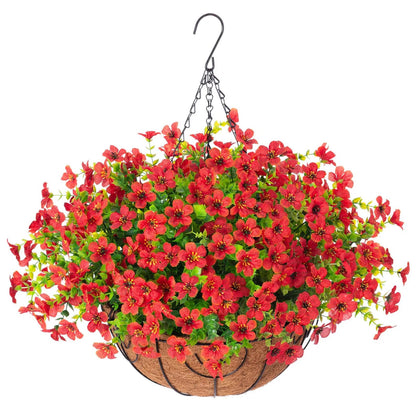Last Day Promotion! 🔥 Simulated Hanging Flower Basket🌸 No Watering, No Wilting💧—Just a Picture Perfect Home Every Single Day-923