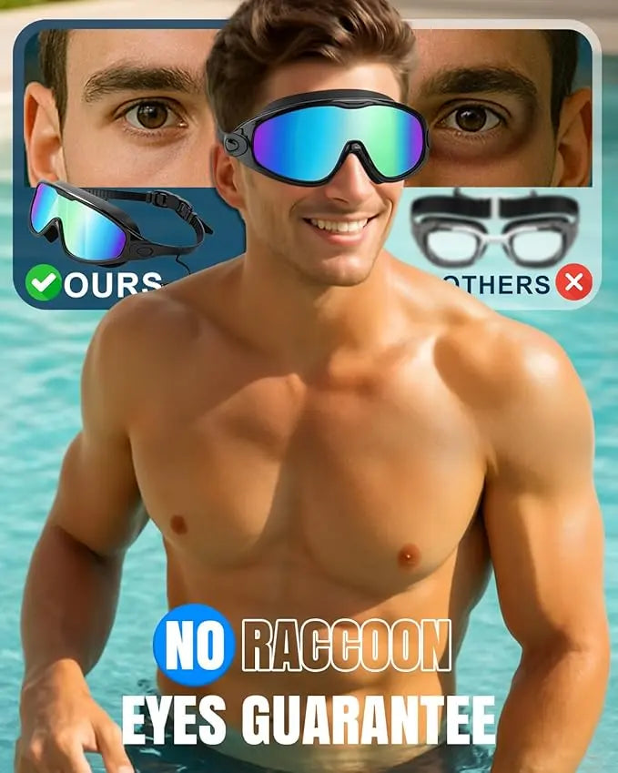 🔥Hot Sale!!🔥Swimming Goggles 1pc No Leaking Swim Glasses for Men Women Youth, Wide View Anti Fog Uv Swimming Goggles, Swimming Accessories, Swim Kit, Diving Swimming Goggles, Outdoor Swimming Goggles-TJY