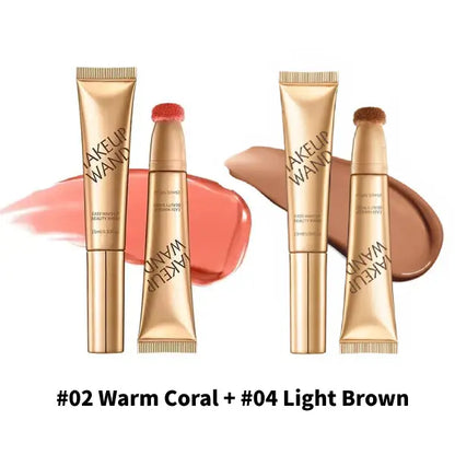🎁LAST DAY  BUY 1 GET 1 FREE 💖Blush Wand & Contour Wand Duo-H1