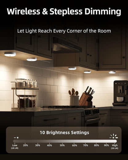 🔥Last Day 49% OFF-Under-cabinet lighting with charging station, rechargeable disc light-GD