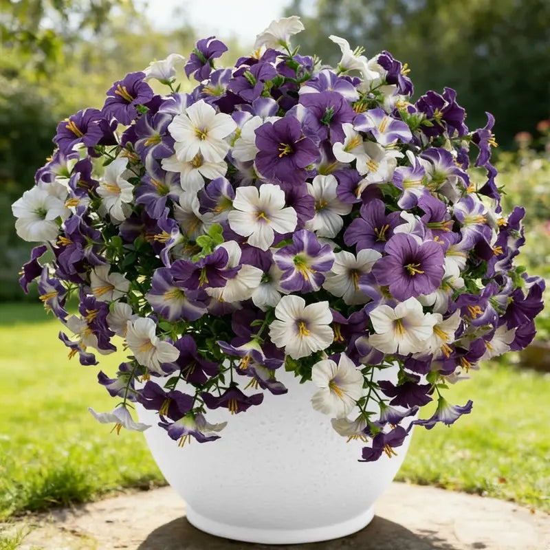 🌟🌈 Artificial Potted Plant🌹6pcs Faux Morning Glory Flower with UV Protective Function🔥-TJY
