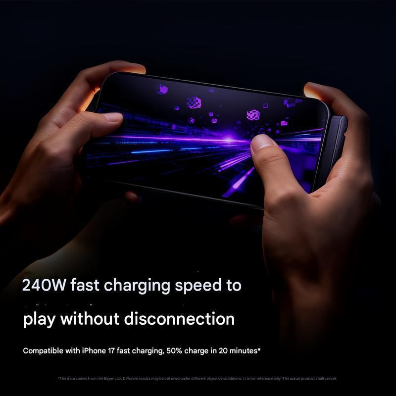 ⚡Official Authorized | MFi-Certified Cables🔥 2-in-1 Invisible Holder Charger Cable - 240W Fast Charging Cord with Built-In Phone Stand-XA