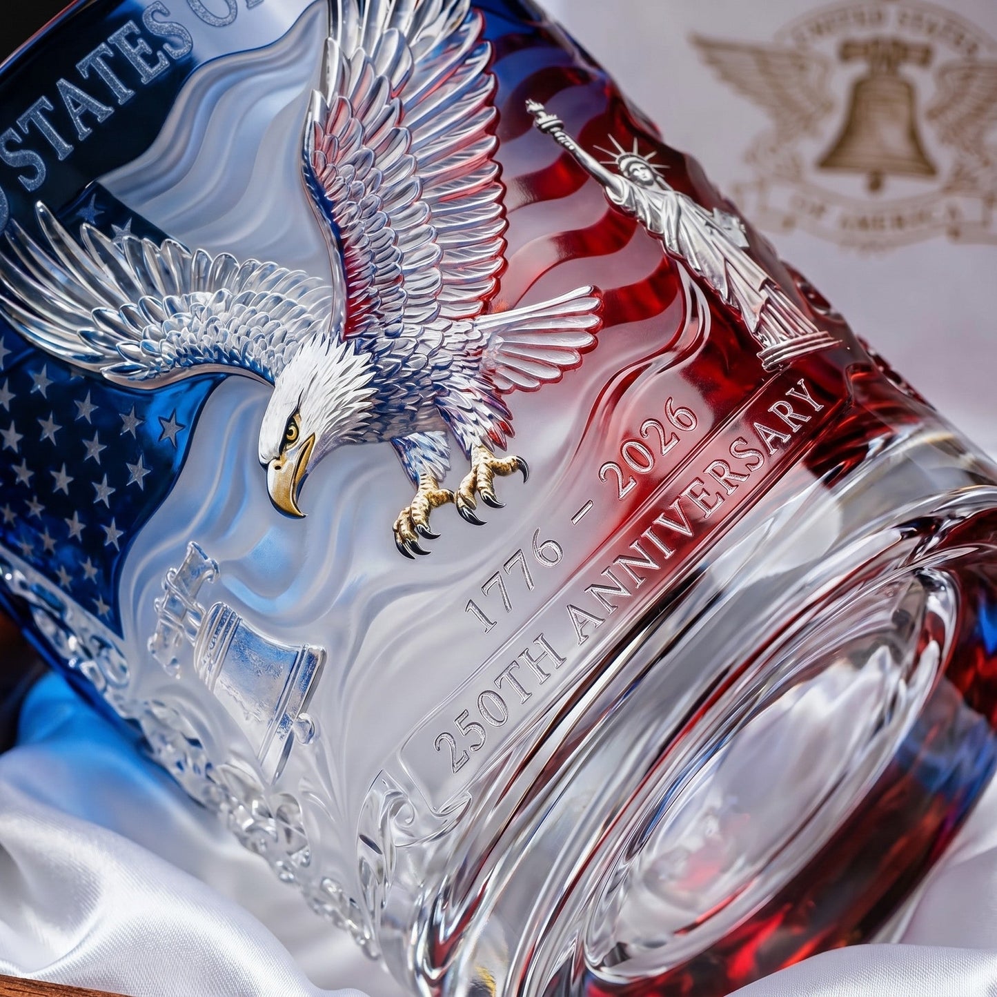 Limited Edition 2026 USA 250th Anniversary Commemorative Glass – 1776-2026 Heritage Edition-H1