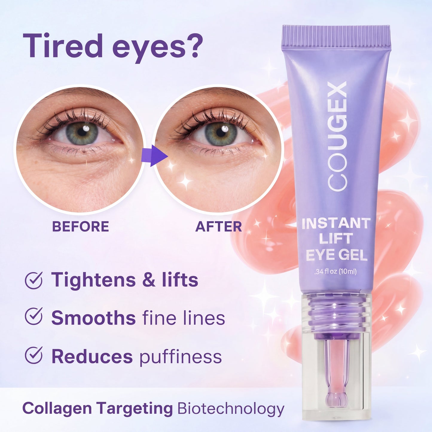 Final 3 Hours: 60%OFF🔥 Instant Lift Eye Gel for Puffiness, Bags & Dark Circles-C-XA