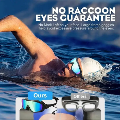 🔥Hot Sale!!🔥Swimming Goggles 1pc No Leaking Swim Glasses for Men Women Youth, Wide View Anti Fog Uv Swimming Goggles, Swimming Accessories, Swim Kit, Diving Swimming Goggles, Outdoor Swimming Goggles-TJY