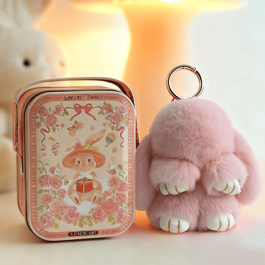 🐰Easter Early Bird Special 40% OFF🌸Handcrafted Soft Bunny Charm: Adorable Plush Rabbit Toy Keychain-923